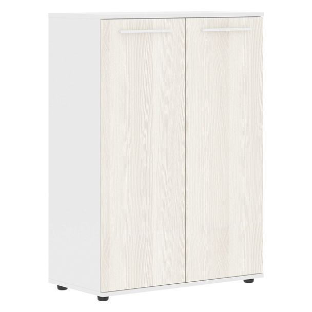 Шкаф средний широкий EMCS 85.1 Ясень Траун/Белый/Белый 852х430х1199 EDIS - Вид 1