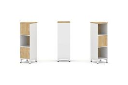 Style Project Набор стеллажа 2-х сторон., 3 яр. SN.NSD-311 Белый/Тиквуд Светлый/Металл Белый 387*400 - Фото предпросмотра