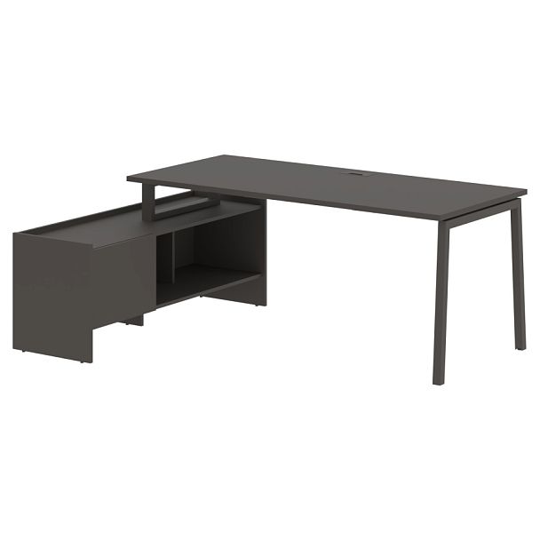 Стол с тумбой ELCT 19814 Мокко/Мокко 1960х1400х750 EDIS - Вид 1