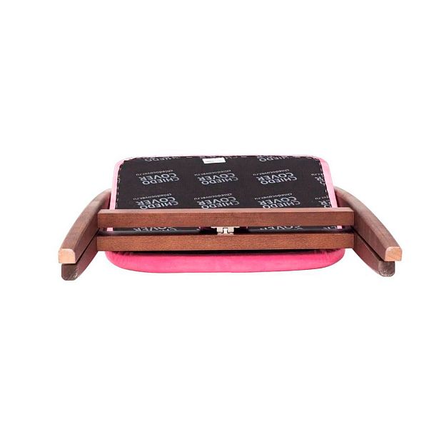 Стул раскладной Clack, мягкая спинка, велюр Teddy 833, каркас бук морилка старинный орех - Вид 9