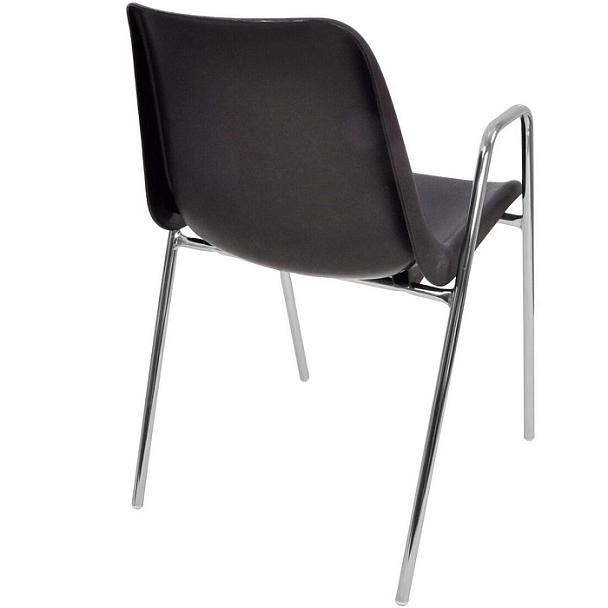 Стул Vicenza (4 высокие ножки c подлокотниками), каркас Хром, черный, РП+ИК, стопируемый - Вид 2