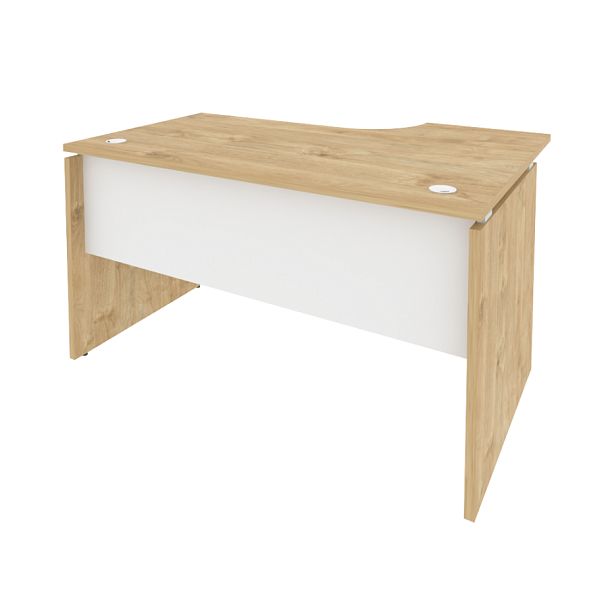 Onix Стол эргономичный левый O.SA-2 (L) Тиквуд светлый/Белый бриллиант 1380*980*750 (720/460) - Вид 1
