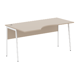 Стол прямой СА-1P(L) Мокачино/Белый 1600х900х755 IMAGO PLUS - Фото предпросмотра