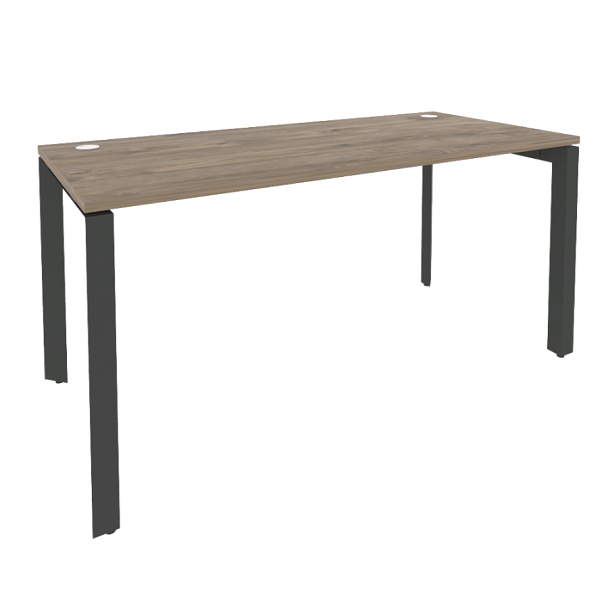 Onix Стол рабочий на П-образном м/к O.MP-SP-4.7 Тиквуд темный/Антрацит металл 1580*720*750 - Вид 1