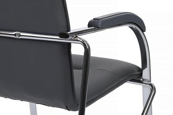 Стул Самба с пластиковыми подлокотниками SMB-03H Хром гальв. Серый - Вид 10