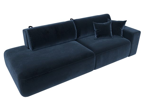 Диван прямой Лига-036 НПБ Модерн подлокотник справа Велюр синий - Вид 5