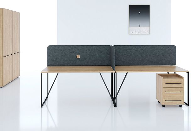 Шкаф с глухими малыми дверьми LLC 80.1 Дуб Бофорд 800х430х781 LOFTIS - Вид 7