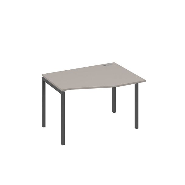 Стол эргономичный правый "Техно" на металлокаркасе DUE A4 А4 Б2 062 БП мокко премиум / металлокаркас антрацит - Вид 1