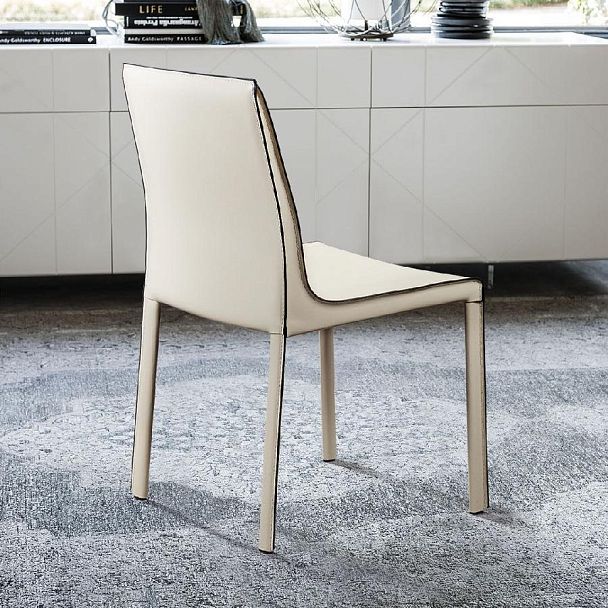 Стул Barrie, кожа бежевый - Вид 4