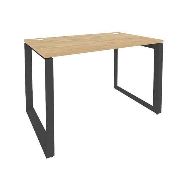Onix Стол рабочий на О-образном м/к O.MO-SP-2.7 Тиквуд светлый/Антрацит металл 1180*720*750 - Вид 1