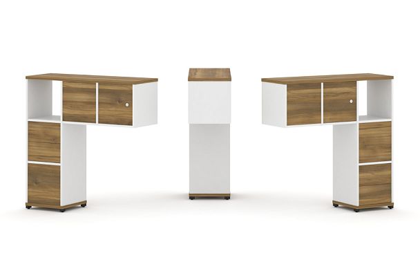 Concept Надставка низкая CN.DNN-004 Сандал Янтарный/Белый Бриллиант/Металл Черный 1099*365*1130 - Вид 1