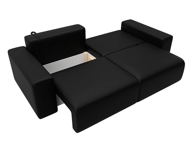 Диван прямой Лига-036 НПБ Классик Экокожа черный - Вид 8