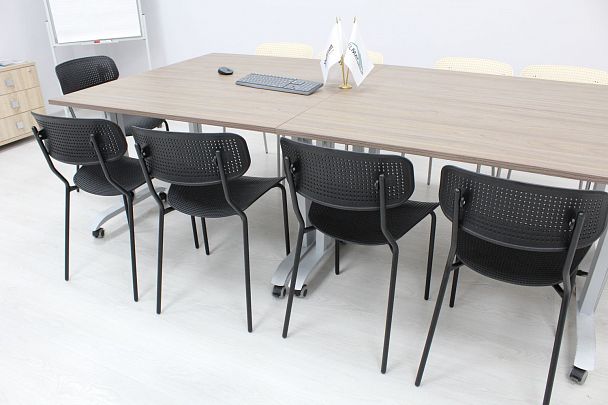 Стул офисный Sheffilton SHT-S85М желтый/черный, стопируемый - Вид 10