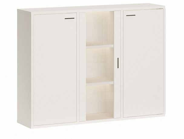 Тумба-витрина Домино СУ(ш3в1)+2ФГ+1ФС Белый - Вид 1