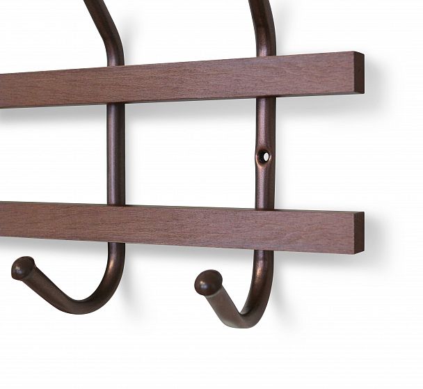 Вешалка Sheffilton SHT-WH11 темный орех/медный металлик - Вид 4