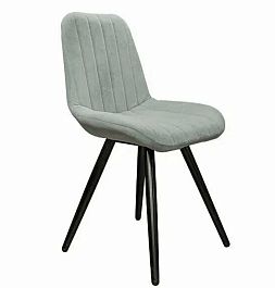 Стул Инта-М цвет ЧЕРНЫЙ, сиденье ткань ВЕЛЮР 10 серый - Фото предпросмотра