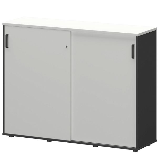 Тумба-купе СМТ-15.11К Тип2 Графит/Белый 1496x444x1150 Смарт - Вид 1