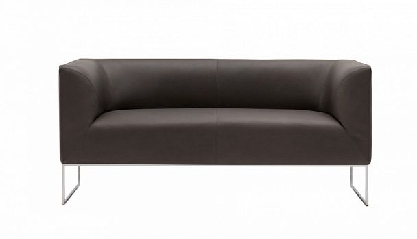 С-15 Вики 2-х местный диван (160*75*72) экокожа Oregon 26 Темно коричневый "Мягкая мебель для кабинета" ТК-001812000021 коричневый - Вид 1