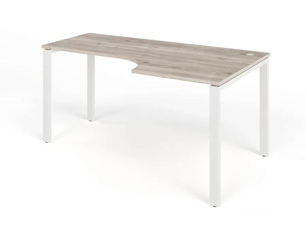 TANDEM RTD077-MK-160R-MA Стол угловой на металлокаркасе правый 1600х900х750 Дуб Маувелла/Белый - Вид 1