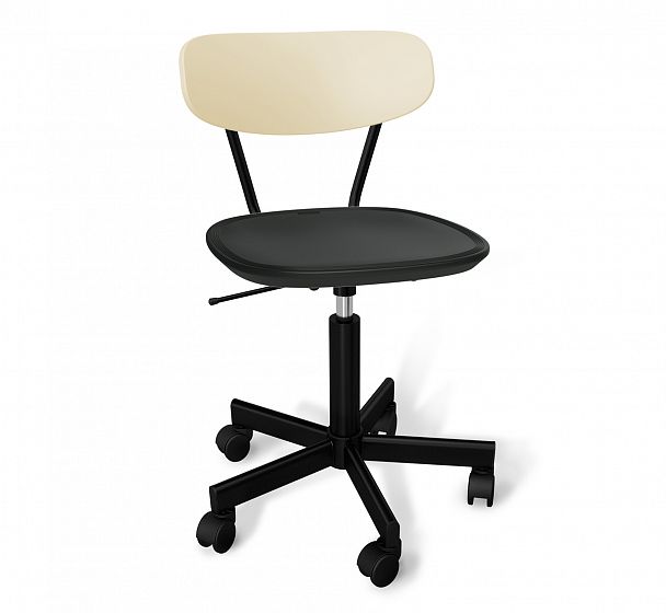 Стул подъемно-поворотный Sheffilton SHT-ST85-2/S121М офисный бежевый/черный/черный муар - Вид 1