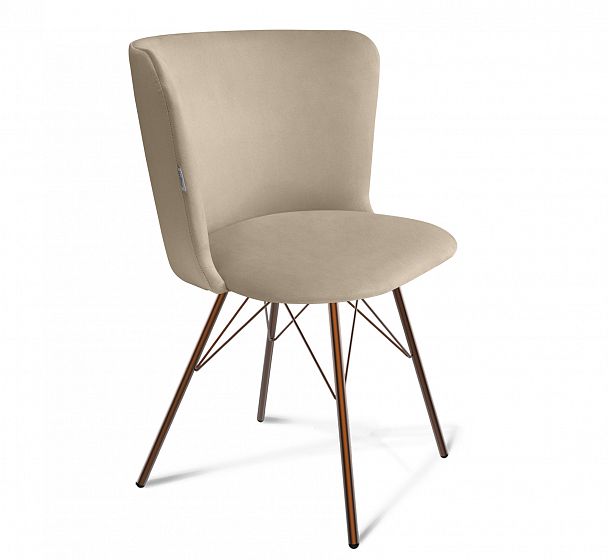 Стул Sheffilton SHT-ST36/S37 ванильный крем/медный металлик - Вид 1