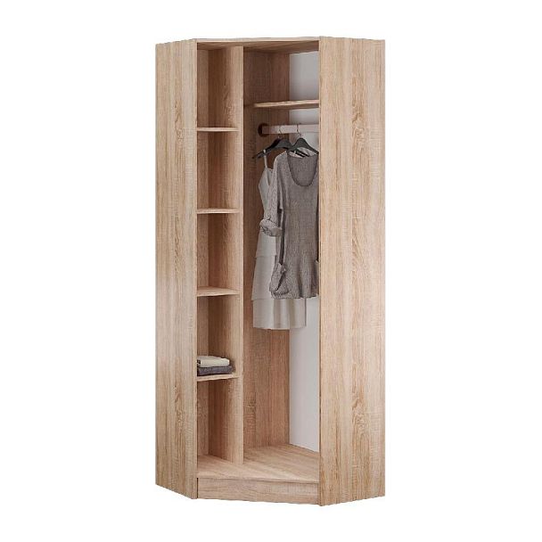 Прихожая Денвер шкаф угловой дуб сонома/белый - Вид 2