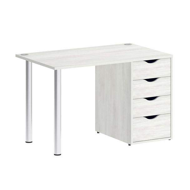 Home Office Стол письменный VR.SP-3-118.4 Снежная патина/Хром опоры 1180*720*750 - Вид 1