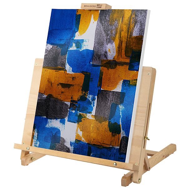 Мольберт настольный BRAUBERG ART CLASSIC, регулируемый верхний держатель, 50х37х39 см, бук, 191756 - Вид 10