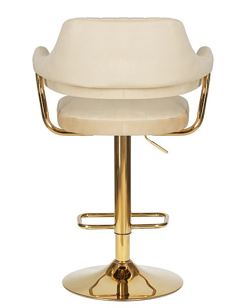 Стул барный DOBRIN CHARLY GOLD (бежевый велюр (MJ9-10)) - Вид 5