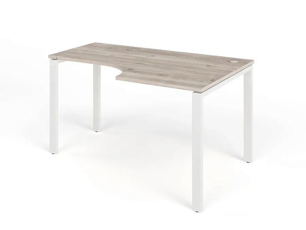 TANDEM RTD075-MK-140R-MA Стол угловой на металлокаркасе правый 1400х900х750 Дуб Маувелла/Белый - Вид 1