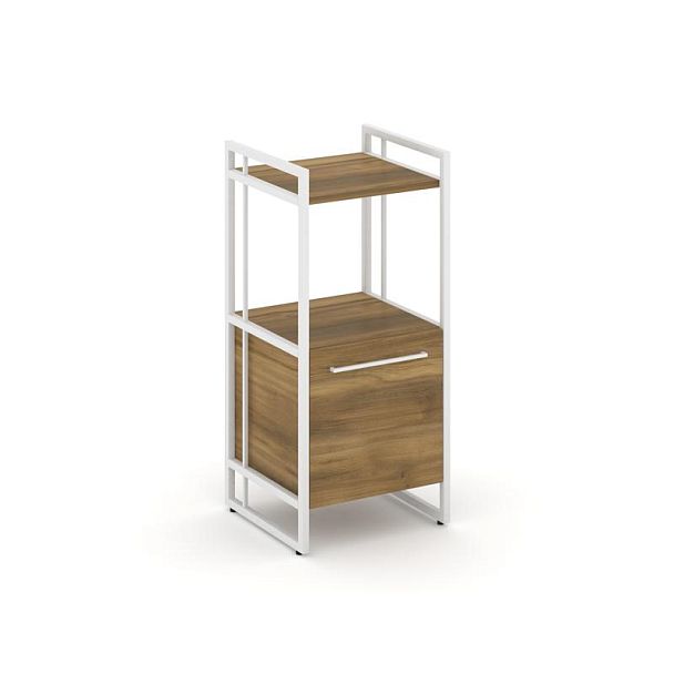 Rift Шкаф 2 ниши узкий RF.SU-22 (R) Сандал Янтарный/Металл Белый 420*396*924 - Вид 1