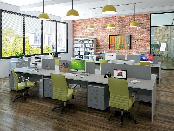 Сектор стола для переговоров Swift 190x35x75 тёмный дуб - Вид 5