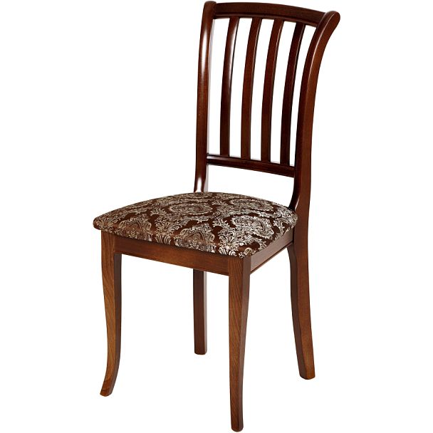 Комплект деревянных стульев с мягким сиденьем Бэль Античный орех/Темно-коричневый жаккард, 3 шт. - Вид 1