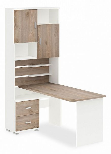 Стол компьютерный Домино СР-720/160 Белый/Нельсон левый - Вид 1