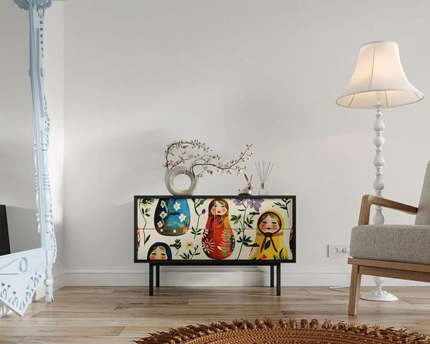 Комод с четырьмя ящиками Emerson Матрешки арт EM05/Art04 - Вид 4