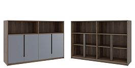 Шкаф средний с нишей Artwood 176,2x45x114,2 орех дижон - Фото предпросмотра