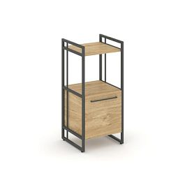 Rift Шкаф 2 ниши узкий RF.SU-22 (R) Тиквуд Светлый/Металл Антрацит 420*396*924 - Фото предпросмотра