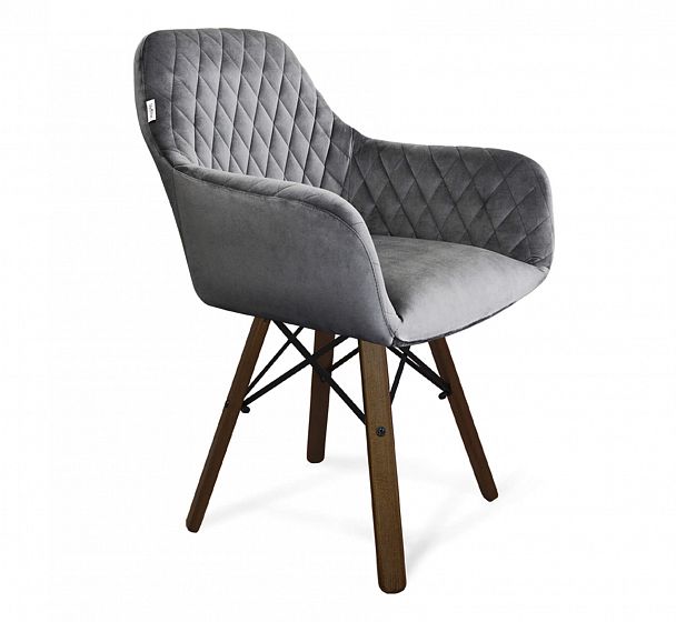 Стул Sheffilton SHT-ST38/S70 с подлокотниками угольно-серый/темный орех/черный - Вид 1