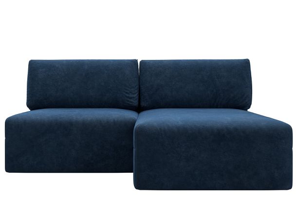 Диван угловой модульный Лига-060 НПБ угол универсальный Велюр синий - Вид 1