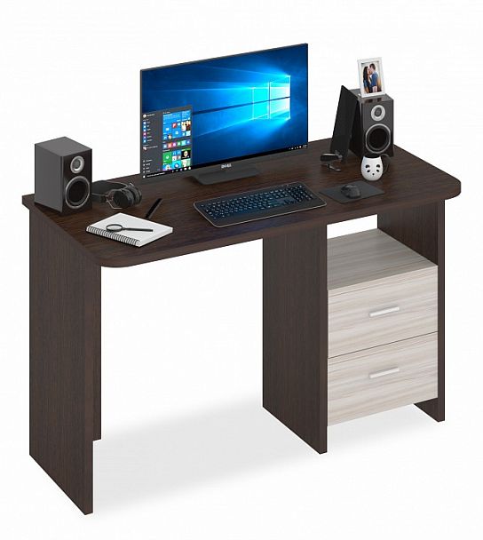 Стол письменный Домино Lite СКЛ-Прям120Р Венге/Карамель - Вид 1