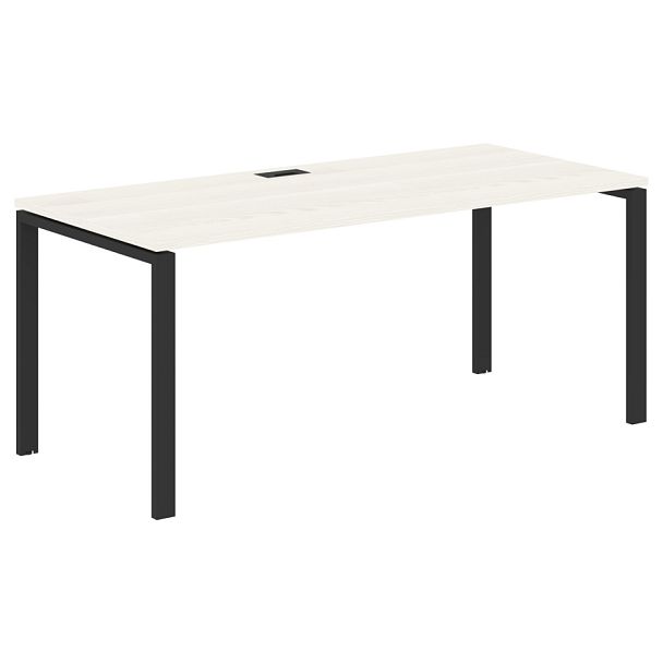 Стол прямой EUST 1780 Ясень Траун/Черный 1760х800х750 EDIS - Вид 1