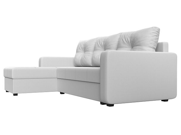 Диван угловой Ливерпуль Лайт левый угол Экокожа белый - Вид 3