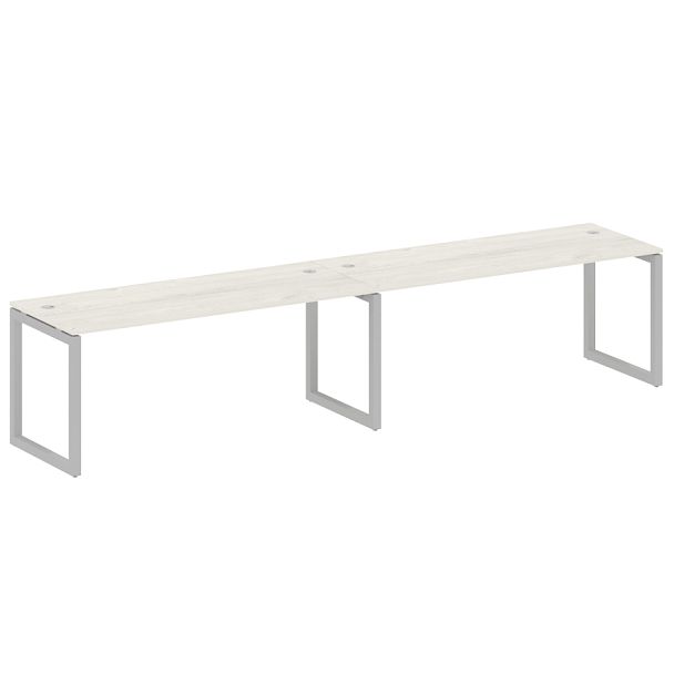 Metal System Quattro Р. ст. на 2 раб. места на О-образном м/к 50БО.СМ-2.5 Дуб наварра/Серый металл 3600*720*750 - Вид 1