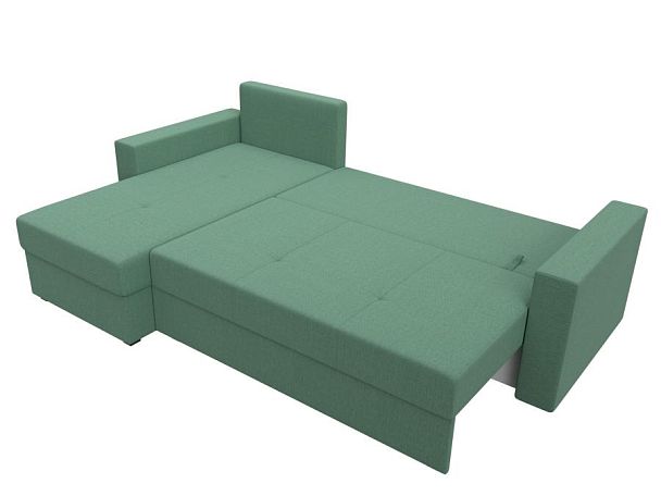 Диван угловой Верона Лайт левый угол Рогожка зеленый - Вид 8