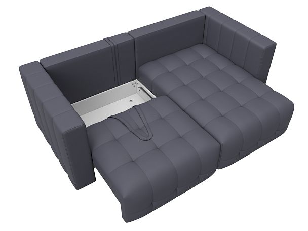 Диван угловой Лига-052 НПБ угол универсальный Экокожа серый - Вид 7