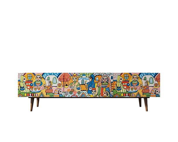 Комод Berber с ящиками низкий под TV принт 1 арт BB19/Print_01 - Вид 1