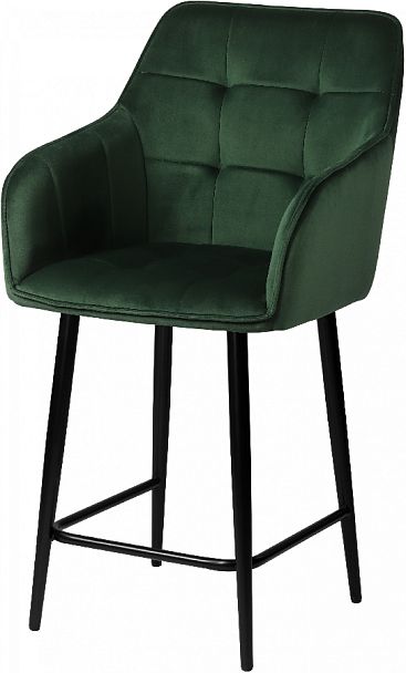 Полубарное поворотное кресло Мони К, Confetti deep forest/черный - Вид 2