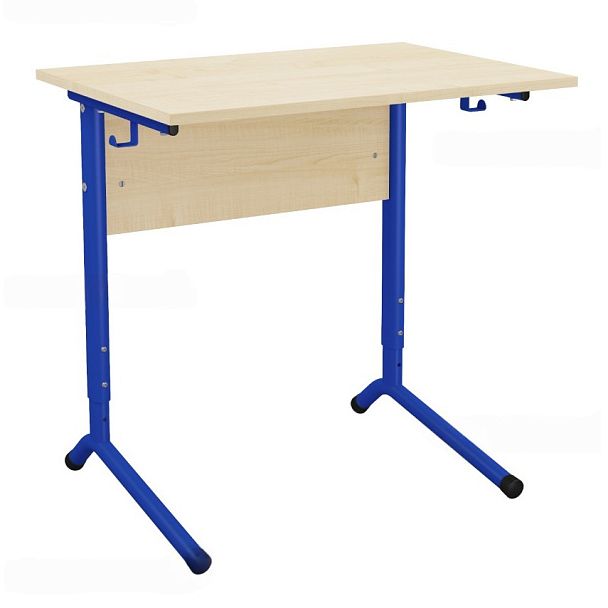 Стол ученический 121Р, 1-местный, регулируемый на плоскоовальной трубе (м/к Красный, Синий, Зеленый ), гр.3-5 - Вид 1