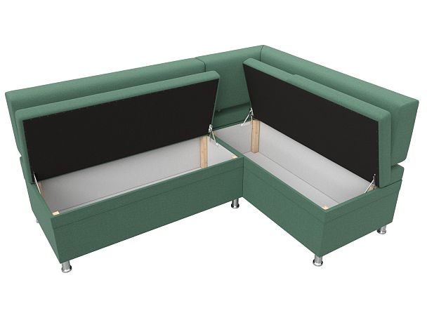 Диван кухонный угловой Стайл правый угол Рогожка зеленый - Вид 7