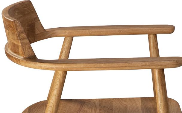 Кресло деревянное из массива дуба Сэн Дуб светлый - Вид 11